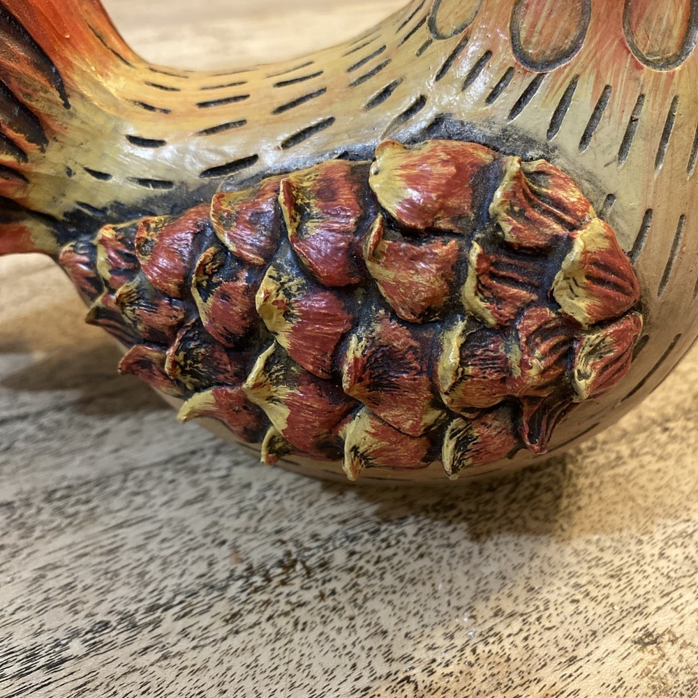 Resin Chicken Bejeweled Rooster Figurine Collectible Sculpture Whimsical 8" - Picture 4 of 15